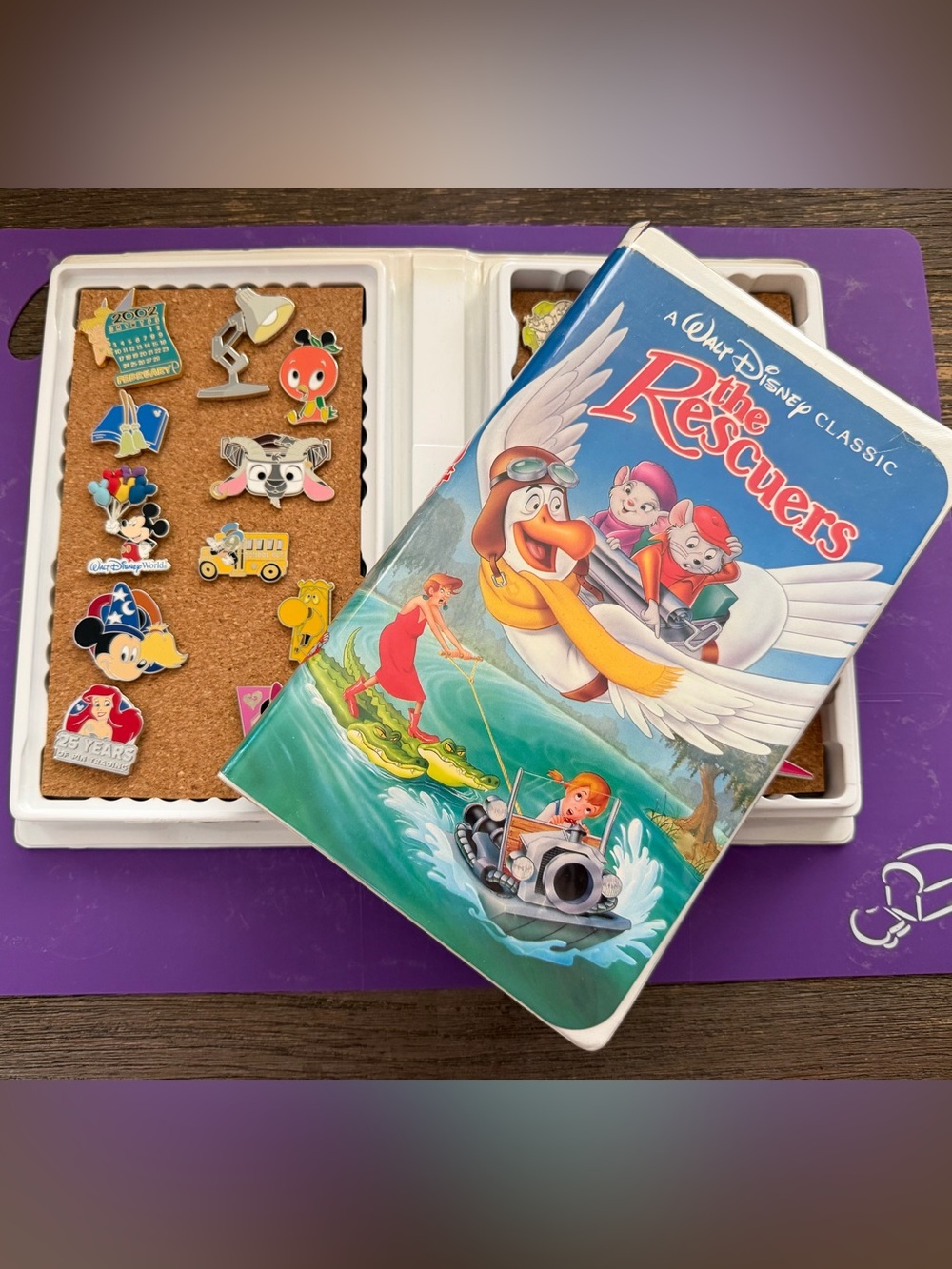 Disney The Rescuers VHS Pin Board – Handmade Disney Pin Display